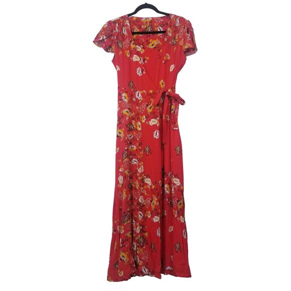 Free People Floral Maxi Wrap Dress - Picture 2 of 12